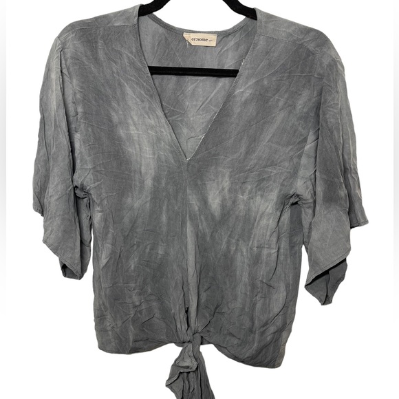 ee:some Tops - ee:some grey front knot blouse size M
